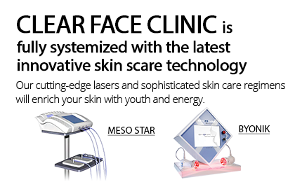 Clear Face Clinic is fully systemized with the latest innovative skin scare technology